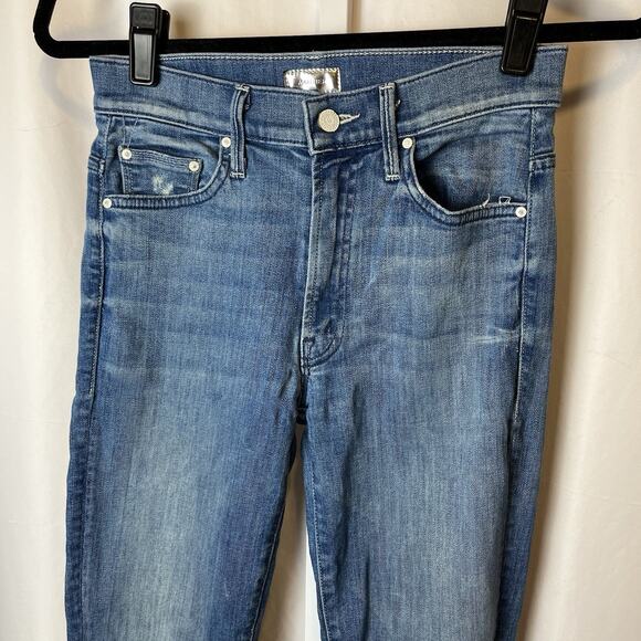 Mother The Insider Crop Fray Jeans 26 After All These Years Distressed Limited - Picture 6 of 8